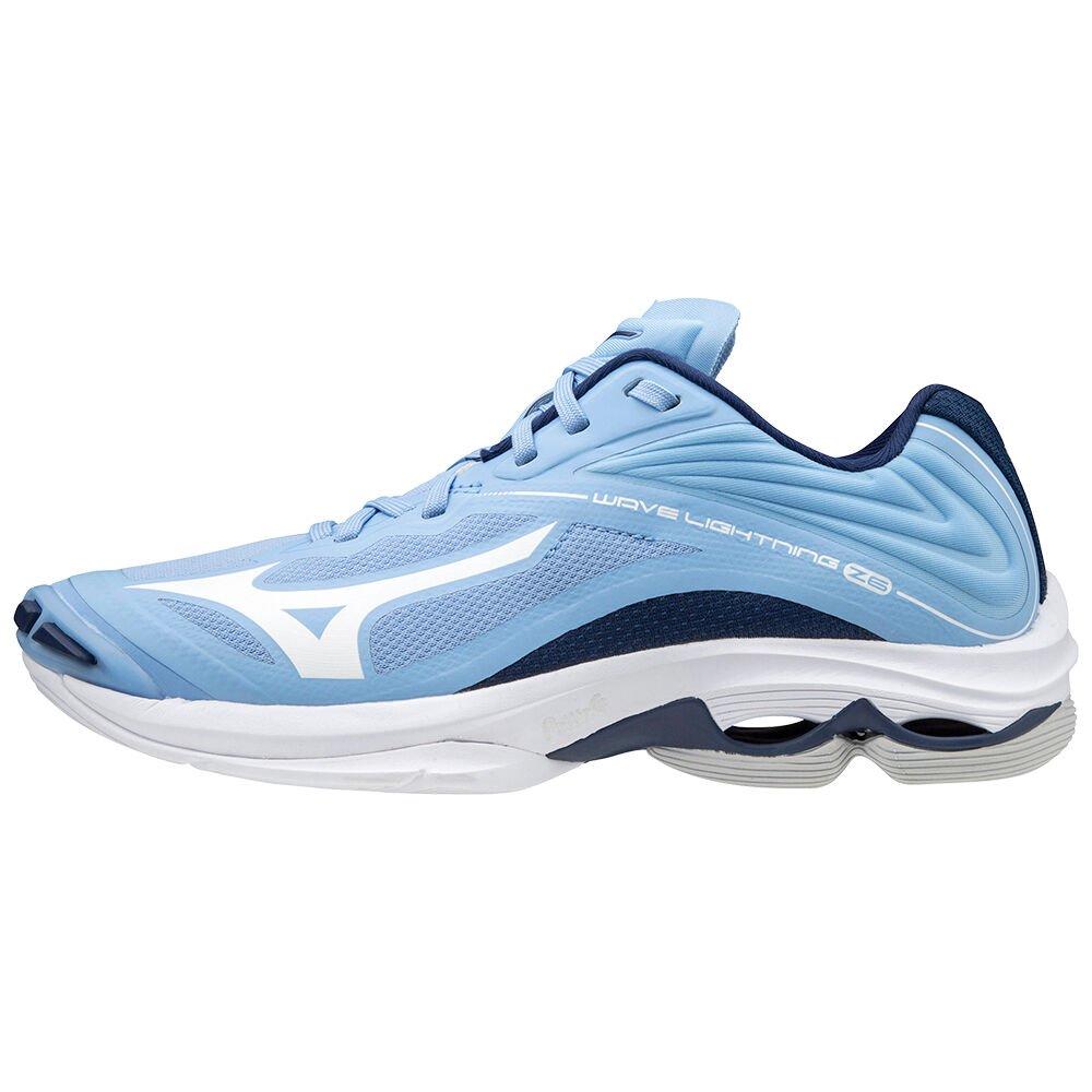 Men's Mizuno Volleyball Shoes Blue/White Wave Lightning Z6 Shoes - V1GC200029